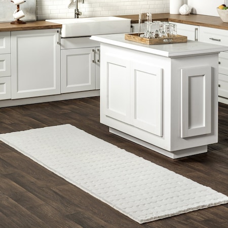 Nuloom Nia Tile Faux Rabbit Machine Washable Area Rug 2ft 6in x 10ft HJWR04A-26010